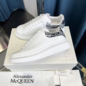 Alexander McQueen White and Black Men's Sneakers